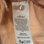 Wilfred  Aritzia Orange Silky Front Tie Crop Blouse Top Cupro Sexy Long Sleeve Photo 6