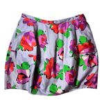 Topshop Purple Tulip Cut Floral Bubble Skirt Purple Red Pink Flowers medium Photo 0