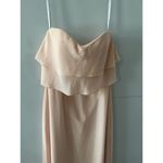 Jenny Yoo  Dress Women's 6 Olivia Bridesmaid Strapless Chiffon Floor Length Blush Photo 2