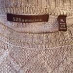 525 America 525 American Women’s Rose Gold Lightweight Cable Knit‎ Sweater Size Medium Photo 4