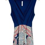 Gilli Maxi Dress Womens S Blue Paisley Abstract Sleeveless Boho Hippie Earthy Photo 1