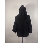 Anthropologie black  poncho sweater hooded small  Bell Sleeves Soft Thick Photo 1