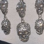 Rhinestones skull necklace Photo 3