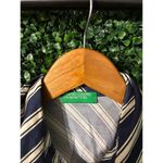 United Colors Of Benetton  Blue and White Striped Button Down Top Sz XS Photo 1