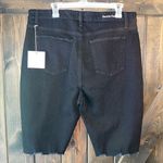NWT Favorite Daughter The Eva Long Slim Denim Shorts Black Size 34 Photo 2