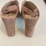 Via Spiga Amya Pink Beige Suede Chunky Heel Slingback Sandals 10 Photo 2