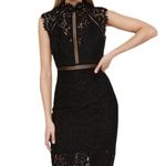 Bardot Lace Panel Midi Dress In Black Size XS NWT Photo 2