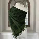 Houndstooth Explore Land Cotton Square Scarf, , Green & Black Photo 3