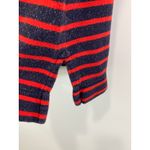 Lands' End Cotton Tunic Top Sweater Size S Boat Neck Striped Red Navy Nautical Photo 4