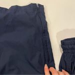 Nike Navy blue ankle zip lined track pants elastic waist oversized pockets Photo 10