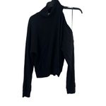 LA Made  Black One Shoulder Essex Sweatshirt New Small Photo 2