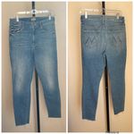 Mother High Waisted Looker Ankle Fray Jeans Shoot To Thrill Size 29 Blue Photo 2