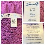 Seven7  Sweater Chenille Knit Crew Neck Wild Orchid Purple Women’s Size Large Photo 7