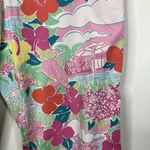 Lilly Pulitzer Vtg Floral Beach Bird Print Capris Photo 3