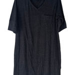 prAna  Size Medium Gray T‎ Shirt V Neck Dress Organic Cotton Casual Sustainable Photo 0