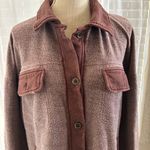 Free People North Star Shacket Oversized Textured Utility Jacket Rosewood Photo 5