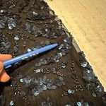 Adrianna Papell Adriana Papell Black Blue Sequin & Bead Cocktail Sheath Dress Size 8 Beaded Photo 7