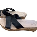 Crocs Womens Black Cork Wedge Sandals Size 10W SKU8135 Photo 2