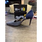 Chadette Maragh‎ Alisyn Tweed d'Orsay Shoes Size 13 EU 43 Blue Denim Bow Photo 3