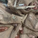 Adrianna Papell  Dress woman beaded midi tulle rose gold formal ceremony Sz 8 Photo 5