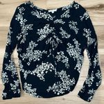 Patrons of Peace  Cinched Front Long Sleeve Floral Blouse Top Women’s Small Photo 0
