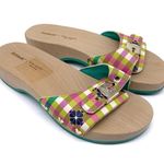 DR. SCHOLL'S x KATE SPADE New York Bella Plaid Slide Sandal Pink Green White 7 Photo 3