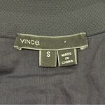 Vince  Long Drape Crepe Vest Wrap Leather Tie Waist Belt Gray Small Chic Classic Photo 8