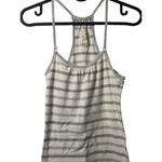 Abercrombie & Fitch VTG  Small Gray White Striped Racerback Tank Top Y2K Casual Photo 1