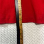 Van Heusen  Embroidered 3/4 sleeve red top, faux layered, Sz L, Casual Y2K Photo 5