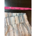 Cut Loose Striped Linen Blend Cropped Wide Leg Pants Womens Small Coastal Casual White Photo 6