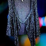 Joie  Sequin Drape Vest Women’s Sz. Small Midnight Blue Whimsigoth Witchy Photo 1