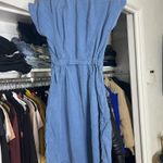 Akris  chambray denim style zip front belted cinch waist dress 6 Photo 10