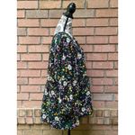 Old Navy EUC  Floral Blouse Black Background w/ Neck Tie 2X Photo 1