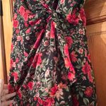 ROW.A Mini ditzy floral sundress faux wrap dark romantic garden party M Size 8 Photo 4