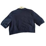 Worthington Black Cropped Short Sleeve Open Front Sweater Size XLarge Photo 1