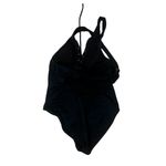 Ashley Graham x Swimsuits Black One Piece Swimsuit Size 10 Halterneck Ruched Photo 3