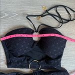 Luli Fama NEW  BRILLA Black Double Loop Bandeau Long Dress Small Photo 4