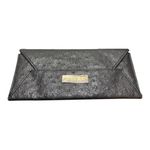 NAPOLEON PERDIS Black Ostrich Style Envelope Clutch Bag Photo 1