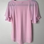 Halogen Nordstrom Orchid Pink Flutter Flounce Sleeve Shirt Top Blouse XS Photo 2