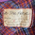 Free People Oversized Bohemian Grunge Fall Cardiff Plaid Swing Top Shirt Small Photo 12