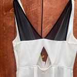 BCBGeneration  White Ribbed V-Neck Jumpsuit Photo 4