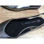 Anne Klein Iflex Women's 7 Silver Leather Slingback Pointed Toe Pumps Flat Photo 8