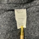 CAbi  100% Wool Cardigan Sweater Women Medium Double Breasted Charcoal Gray Photo 9