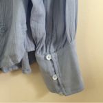 Free People Light Baby Blue Wishful Moments Tie Neck Tunic Top NEW Photo 9