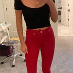 True Religion Red Leather Pants Photo 0
