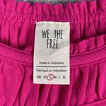 Free People Free‎ People Shirt Womens Small Pink Coconut Gathered Top Ruffle Boho Feminine Photo 4