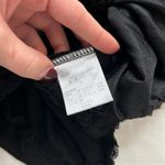 Axes Femme Black lace puff sleeve top long sleeves layered look velvet collar Size M Photo 4