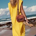 Free People BEACH Carta Tee Cover-Up Dress Size Small Yellow NEW Midi NWOT Photo 1
