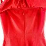 Aritzia Babaton by  Emry Off The Shoulder Ruffle Trim Bodycon Mini Dress Red US 4 Photo 13
