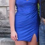 Blue hoco dress, corset top Photo 0